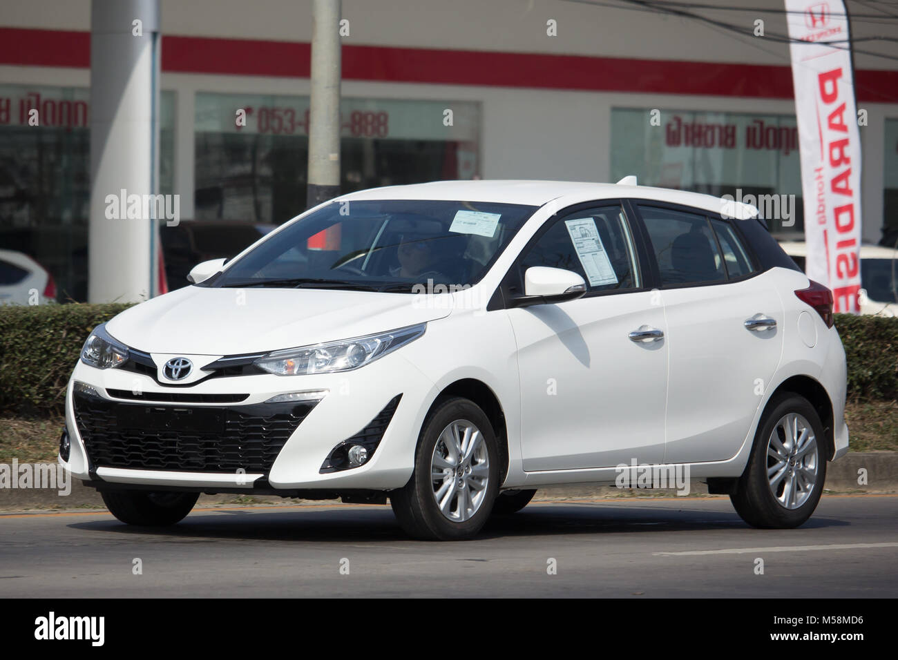 Chiang Mai Thailand January 19 2018 New Private Car Toyota Yaris