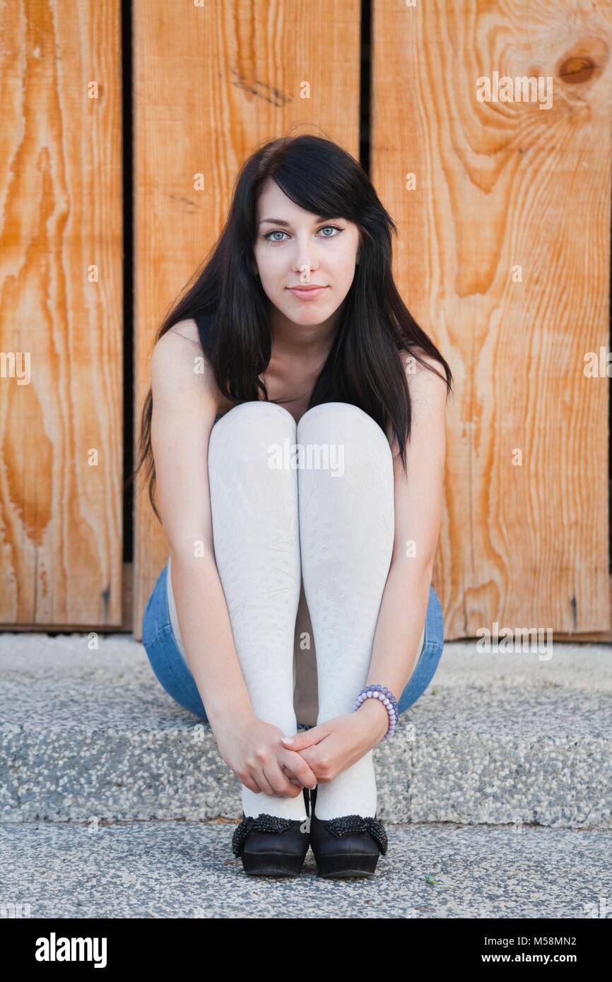 women in white pantyhose