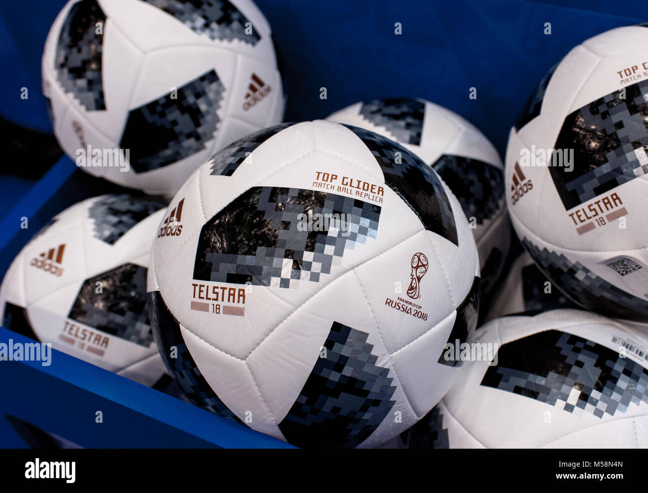 December 14, 2017 Moscow, Russia. The official ball of FIFA World Cup 2018 Adidas  Telstar 18 Stock Photo - Alamy