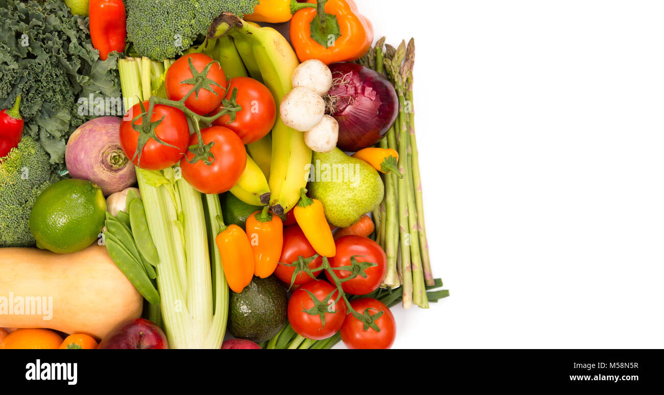 Beautify Array of Fresh Fruits and Vegetables Stock Photo - Alamy