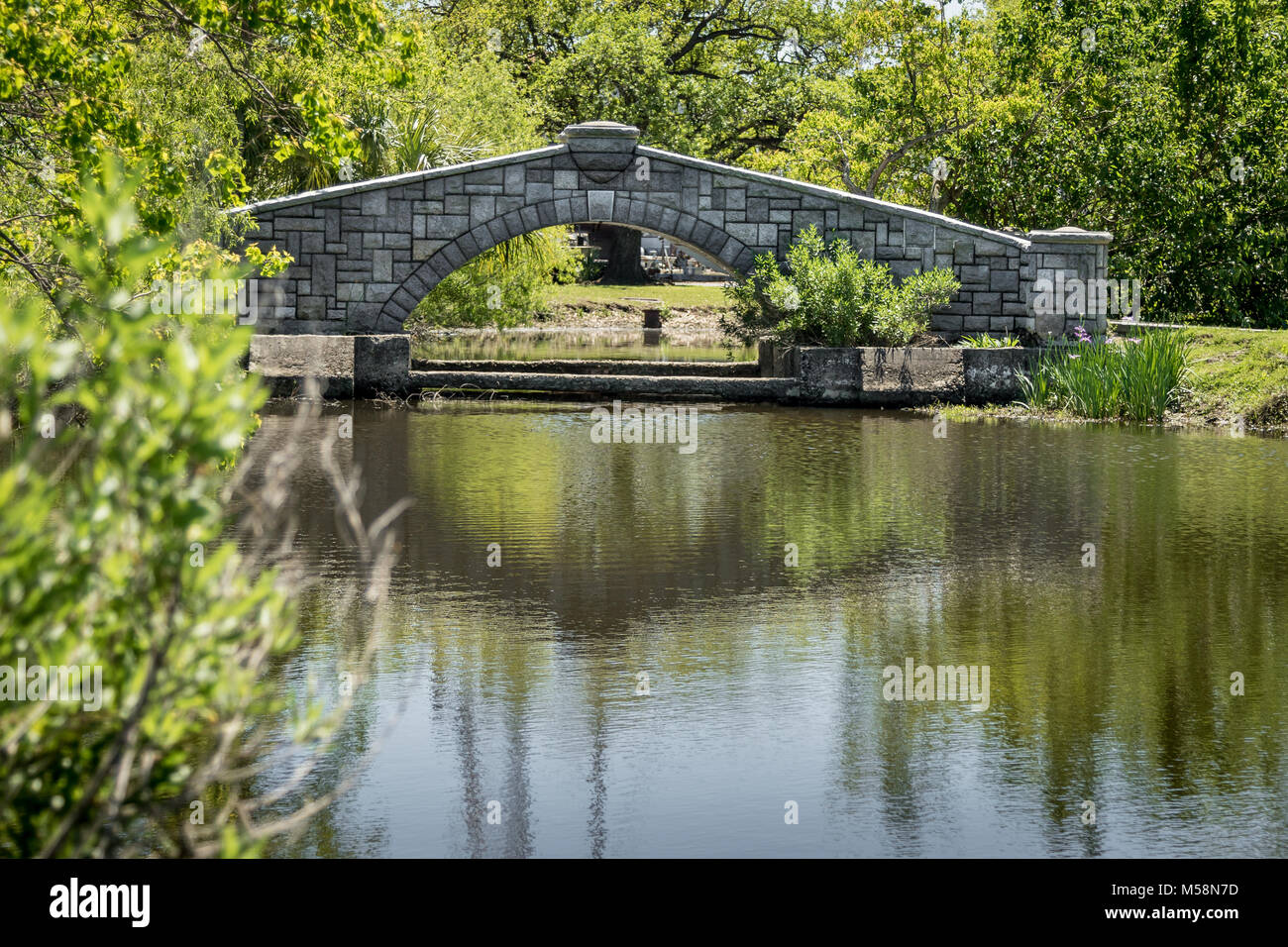 Bridge at West End park Stock Photo