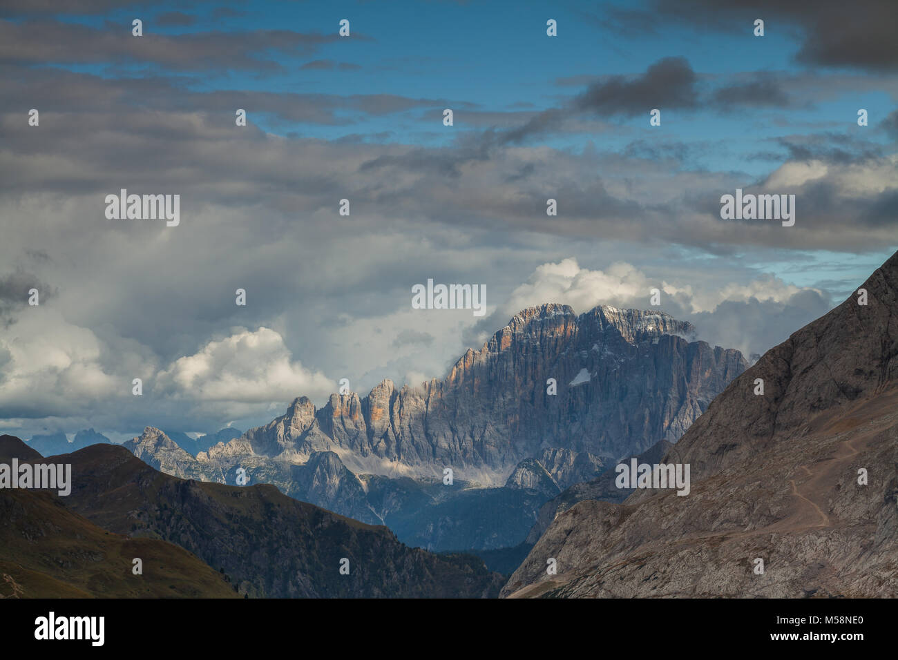 Typical beautiful landscape in Dolomites Stock Photo - Alamy