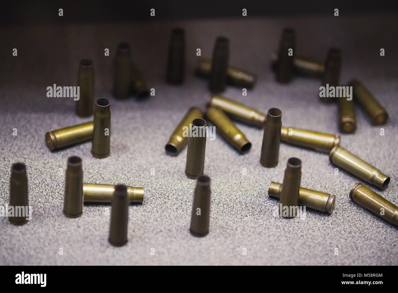 Rifle sleeves from the gun bullet close up Stock Photo Alamy