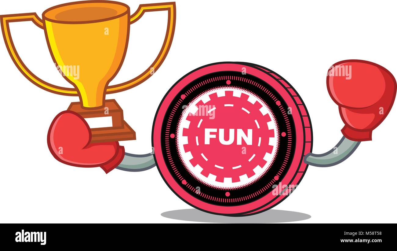 Boxing winner FunFair coin mascot cartoon Stock Vector Image & Art - Alamy