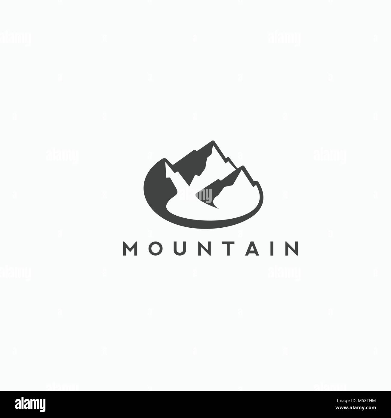 Hand draw mountain vector illustration. Stock Vector