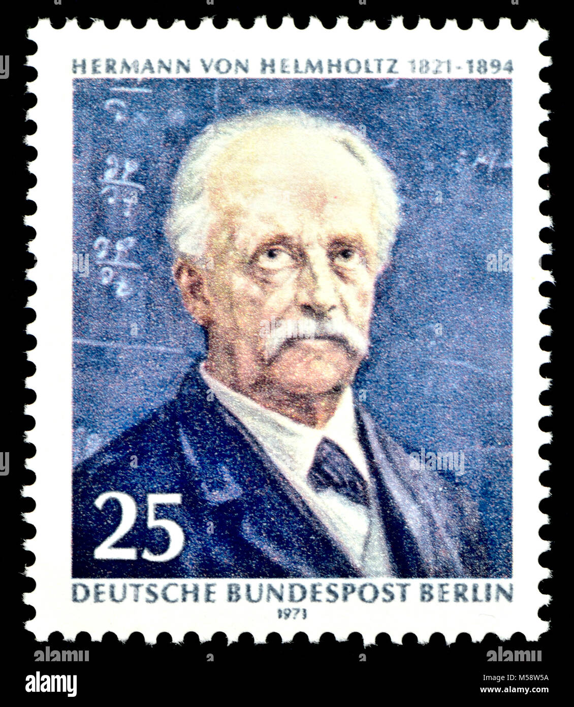 German (W Berlin) postage stamp (1971) : Hermann Ludwig Ferdinand von Helmholtz (1821 – 1894) German physician and physicist Stock Photo