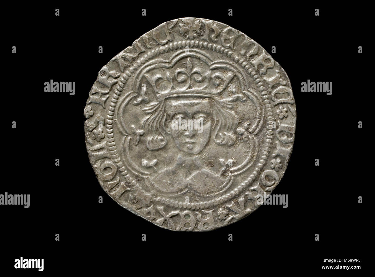 Silver Groat of Henry VI Stock Photo