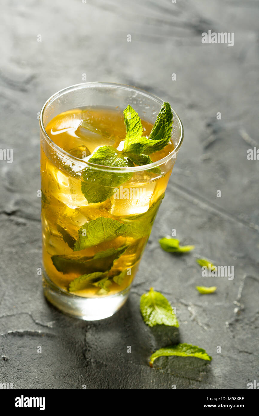 Homemade iced tea with fresh mint Stock Photo Alamy
