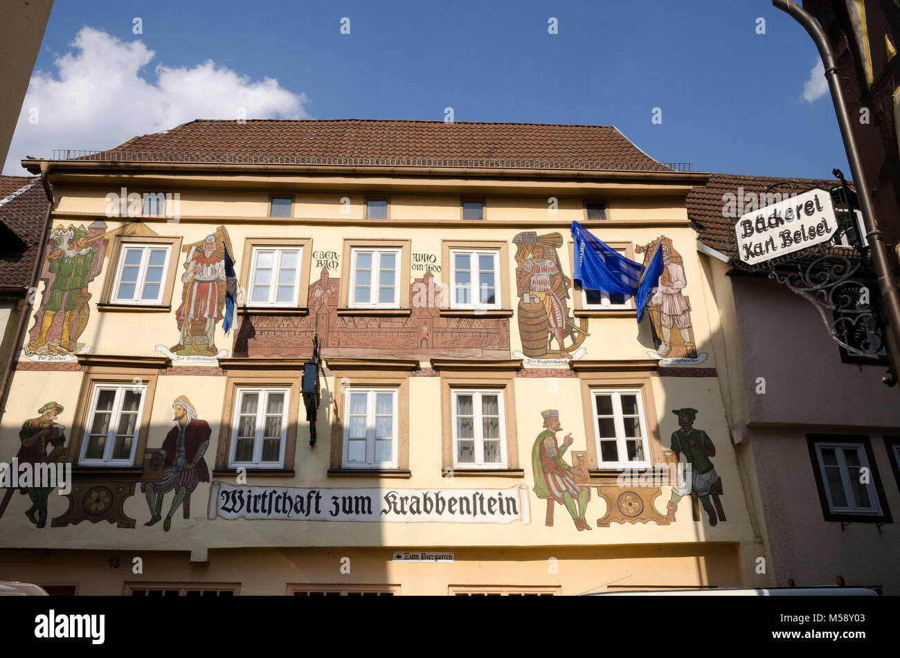 Eberbach am Neckar, Gasthaus 'Krabbenstein', Baden-Württemberg, Deutschland Stock Photo