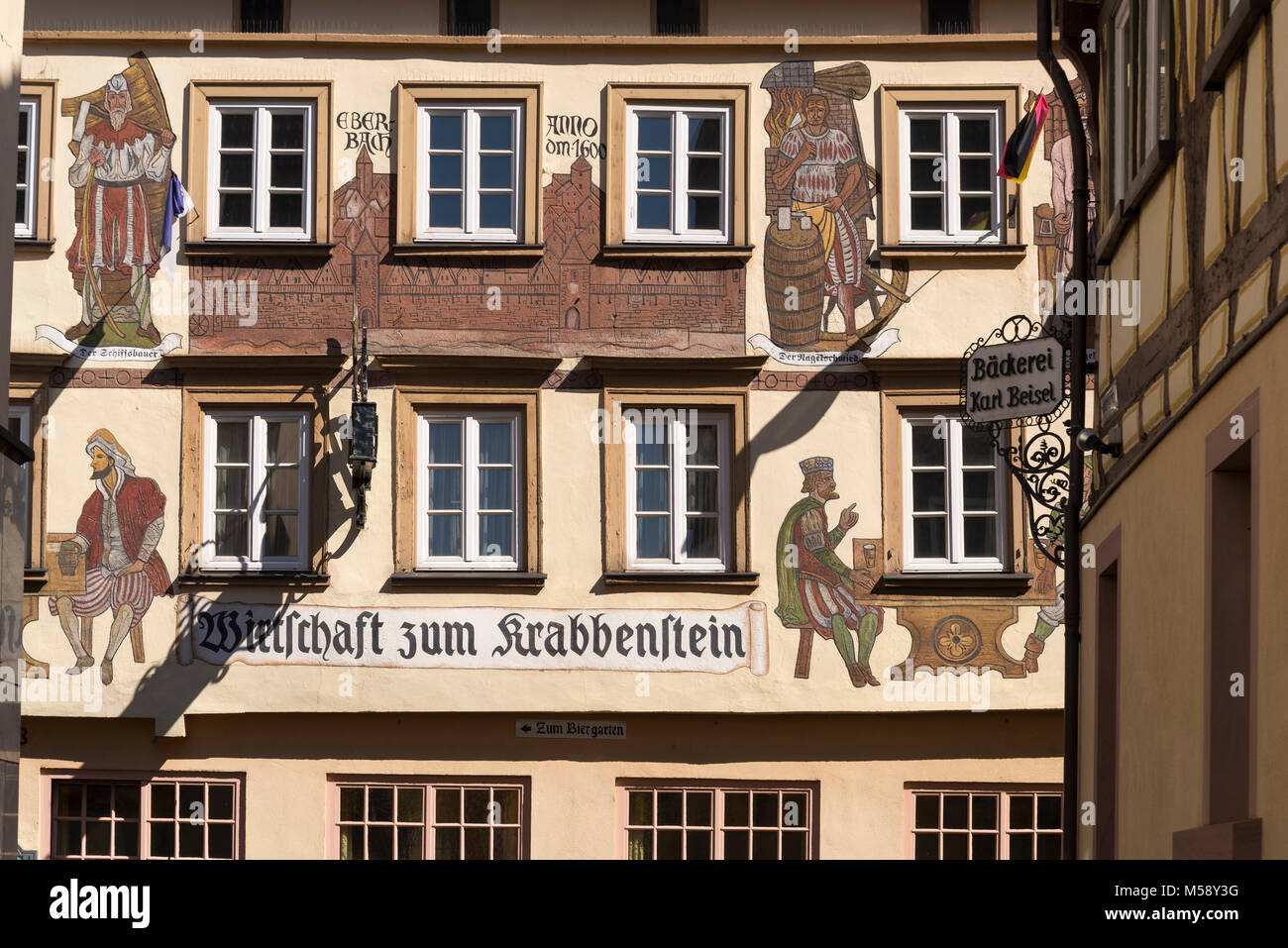 Eberbach, Hotel 'Karpfen' am Alten Markt, Odenwald, Baden-Württemberg, Deutschland Stock Photo