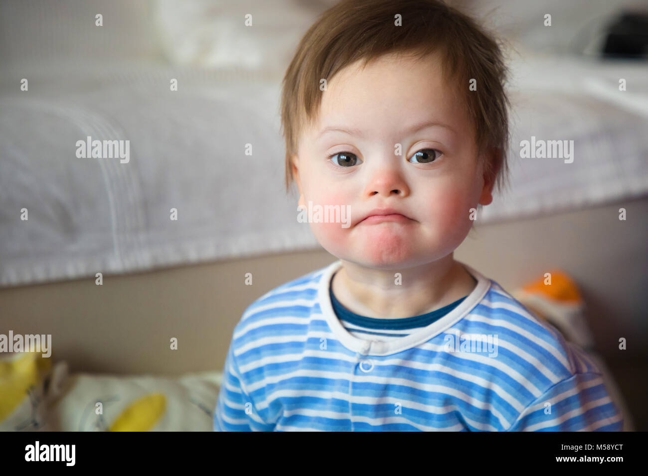 Portrait Of Cute Baby Boy With Down Syndrome Stock Photo Alamy Portrait Of Cute Baby Boy With Down Syndrome Stock Photo Alamy