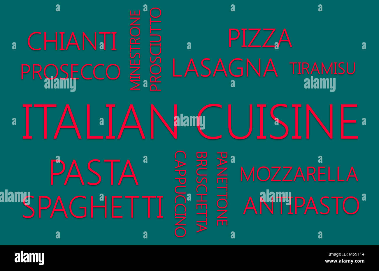 Pasta word collage hi-res stock photography and images - Alamy