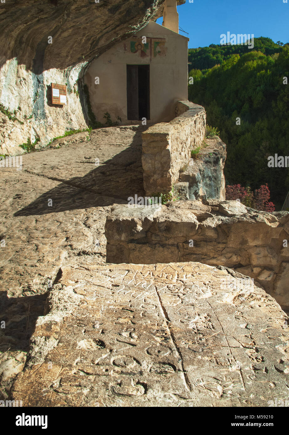 Hermitage of San Pietro Celestino V, San Bartolomeo in Legio Stock Photo