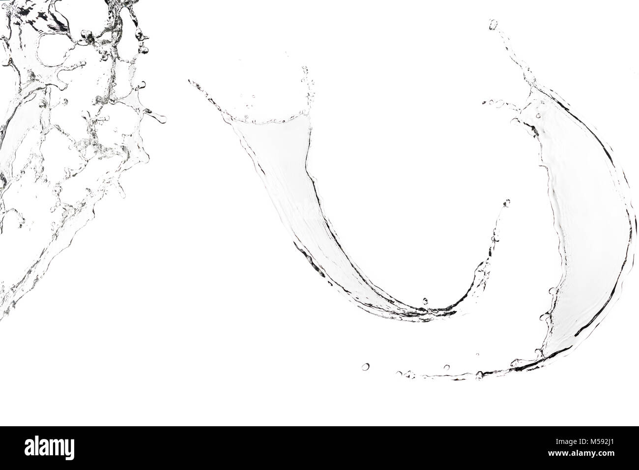 green water splashes isolated on white Stock Photo Alamy