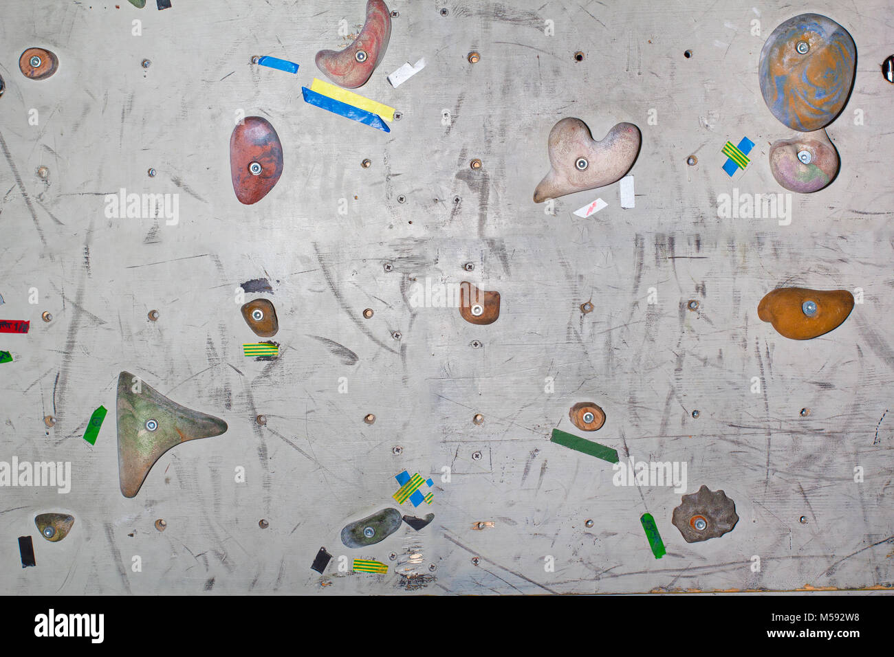 Rockclimbing wall used for training Stock Photo Alamy