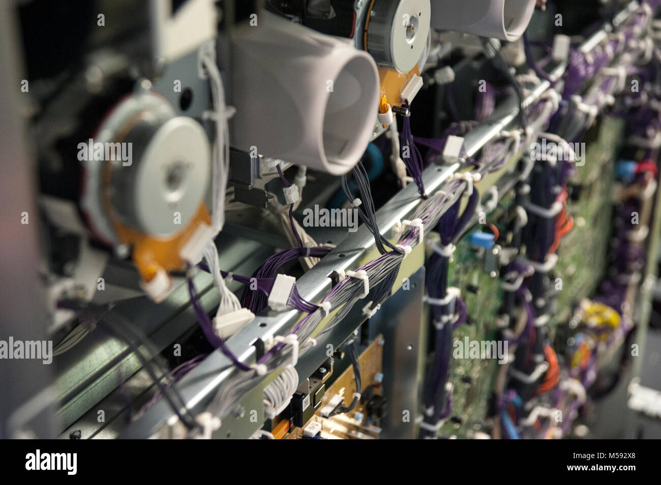 electronic circuits of a digital printer Stock Photo