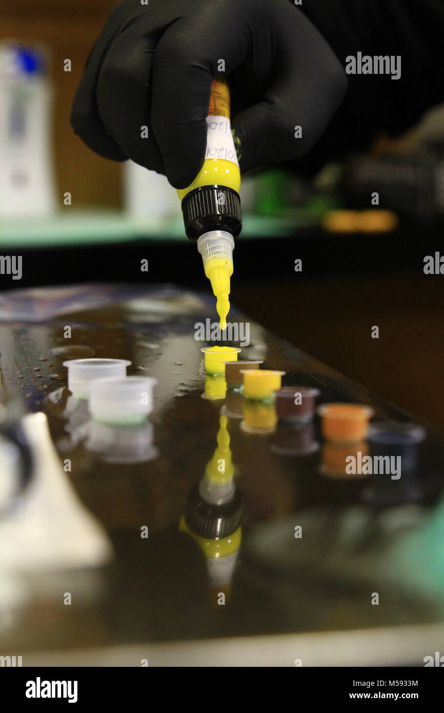 inks used to make tattoos Stock Photo Alamy