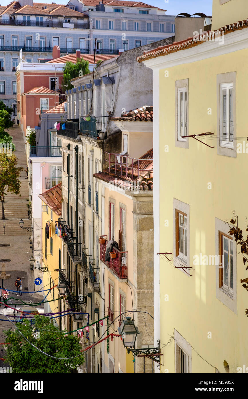Barrio Alto Neighborhood, Lisbon, Portugal Stock Photo