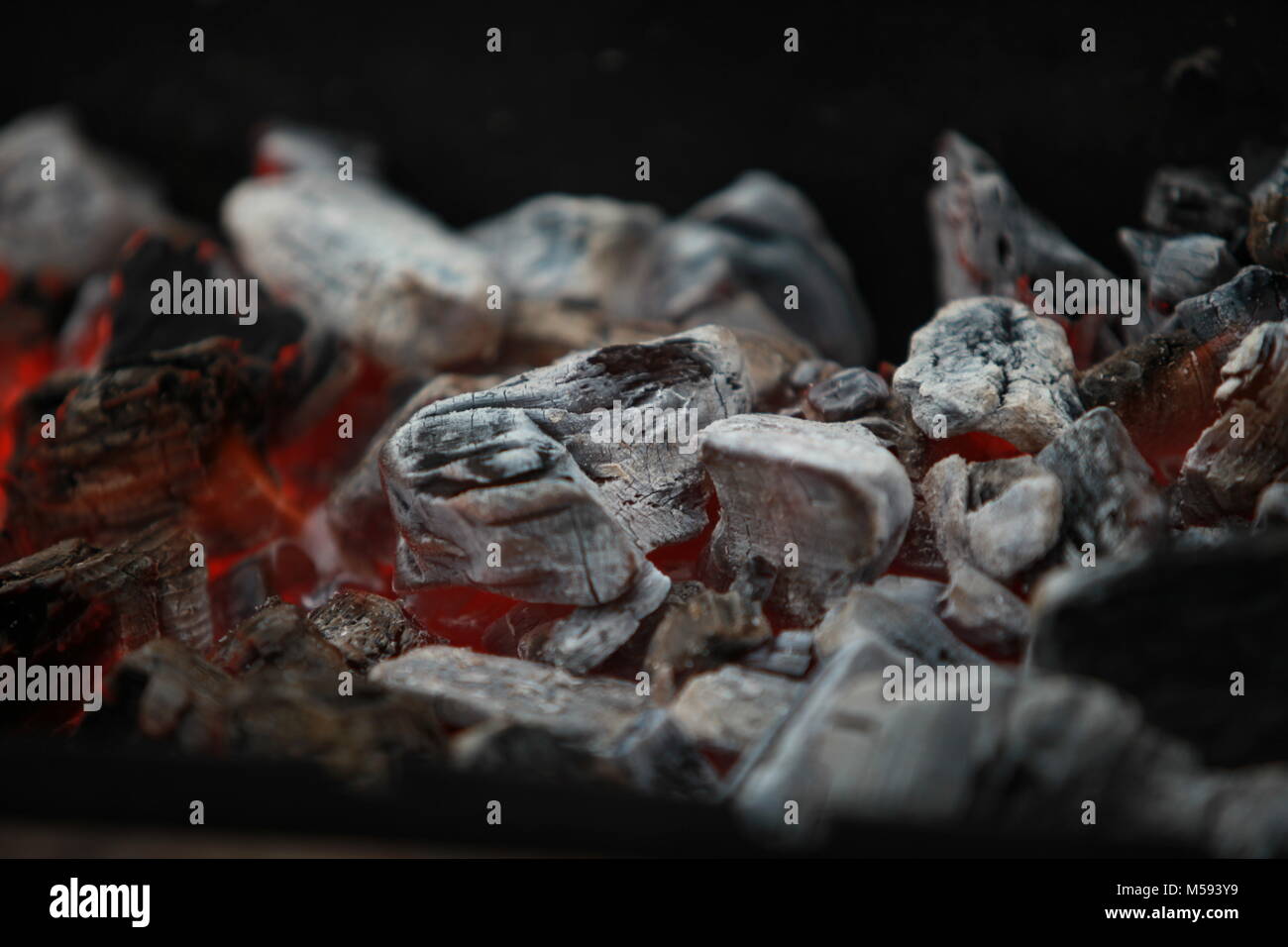 burning charcoal Close to Stock Photo Alamy