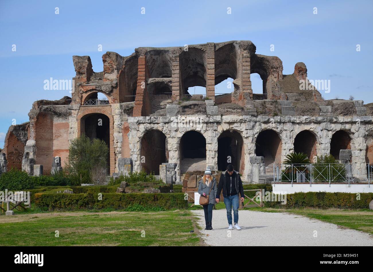 Santa Maria Capua Vetere, a town Close to Naples and Caserta (Campania, Italy): the Roman Amphitheater, the second largest of Italy Stock Photo