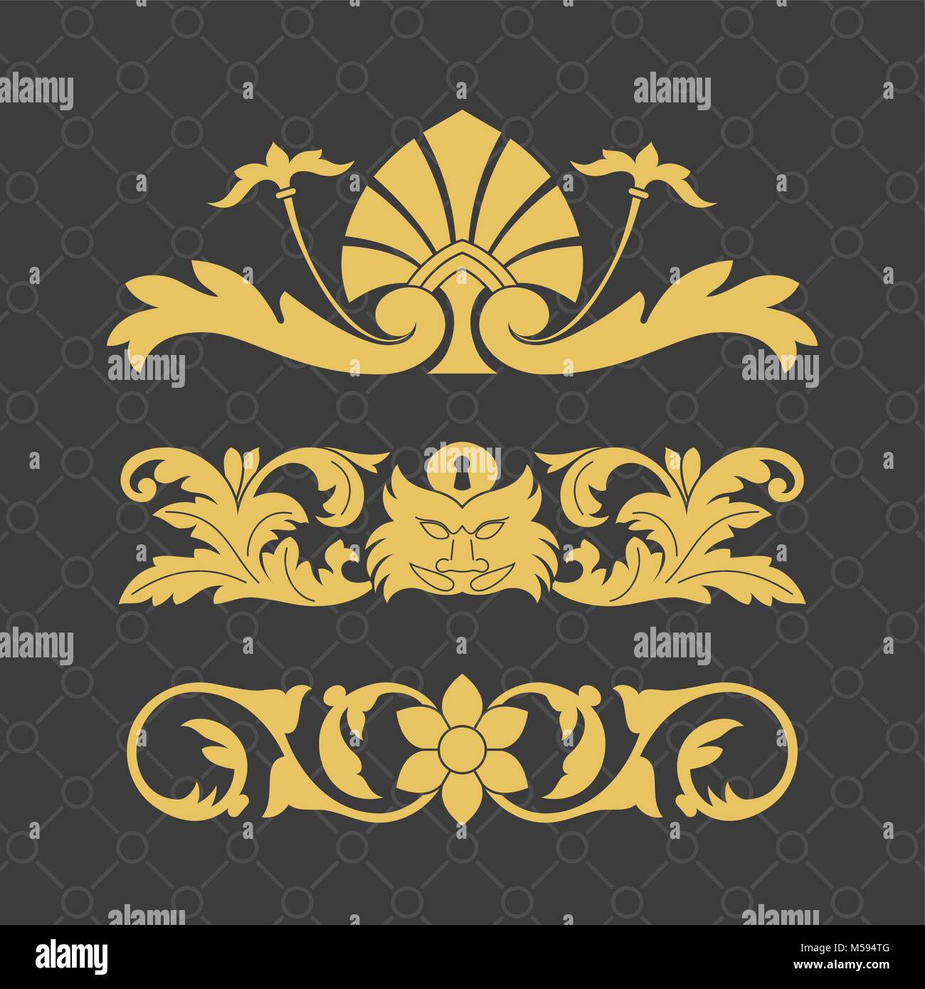Baroque style decoration Stock Vector Images - Alamy
