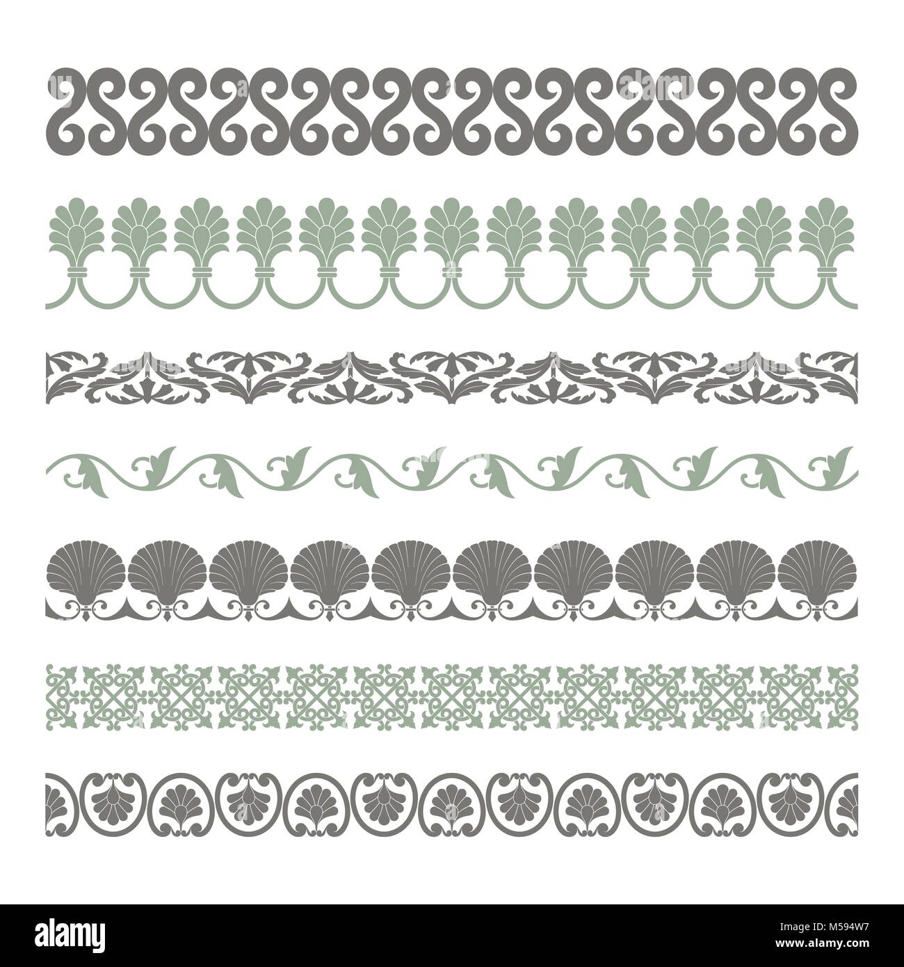 Set Of Seamless Decorative Borders Stock Vector Image Art Alamy