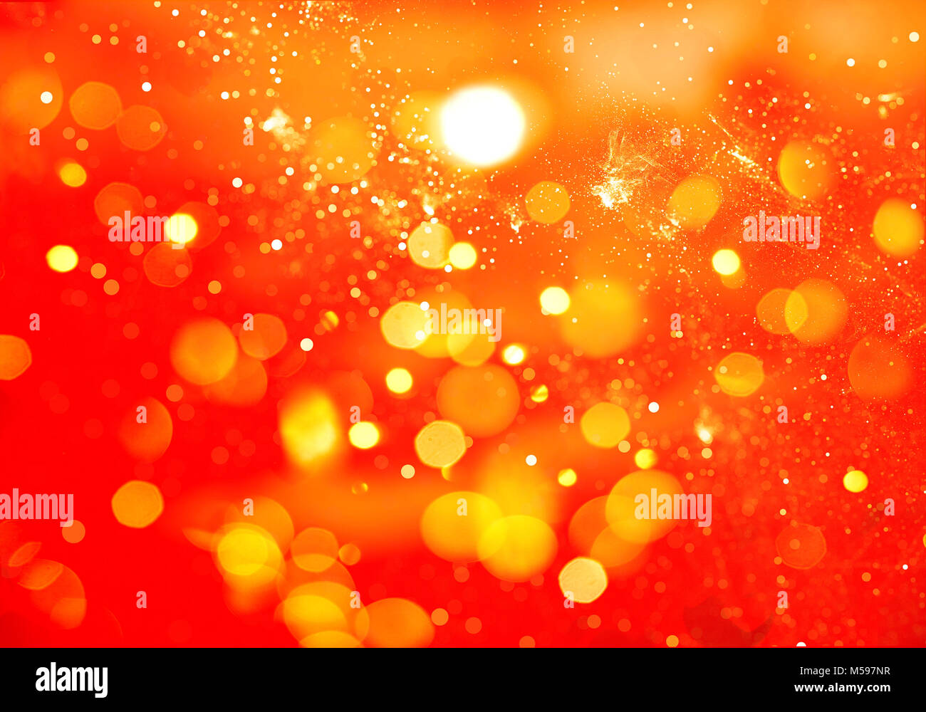 Abstract orange bokeh and glitter background Stock Photo - Alamy