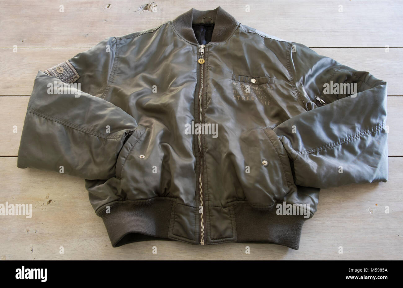 Vintage Levi jacket lying on a white 