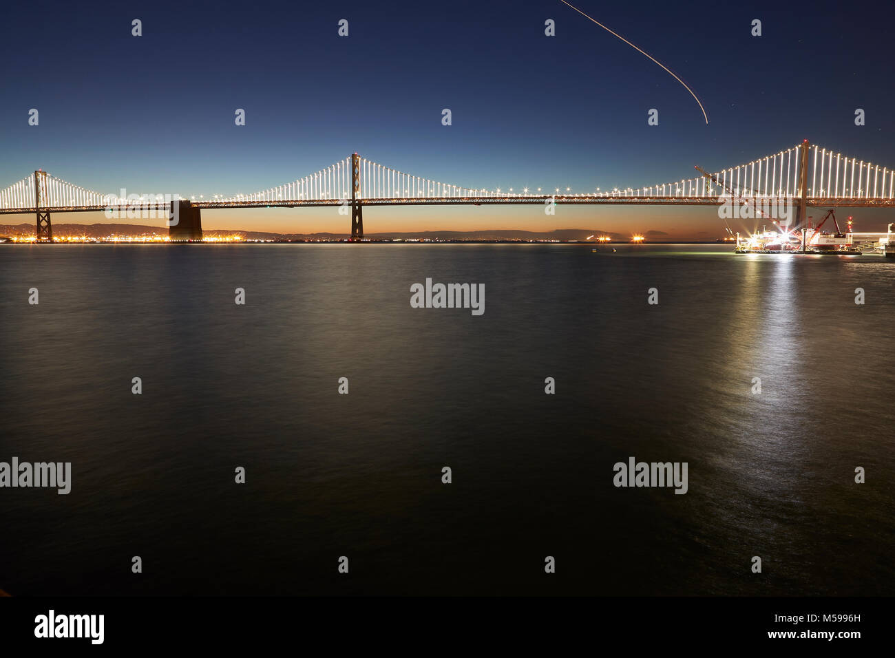 The San FranciscoOakland Bay Bridge With Illuminations (The Bay Lights