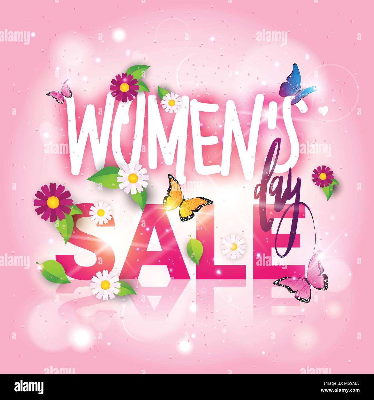 Womens Day Sale Poster Discount Flyer 8 March Promotion Template