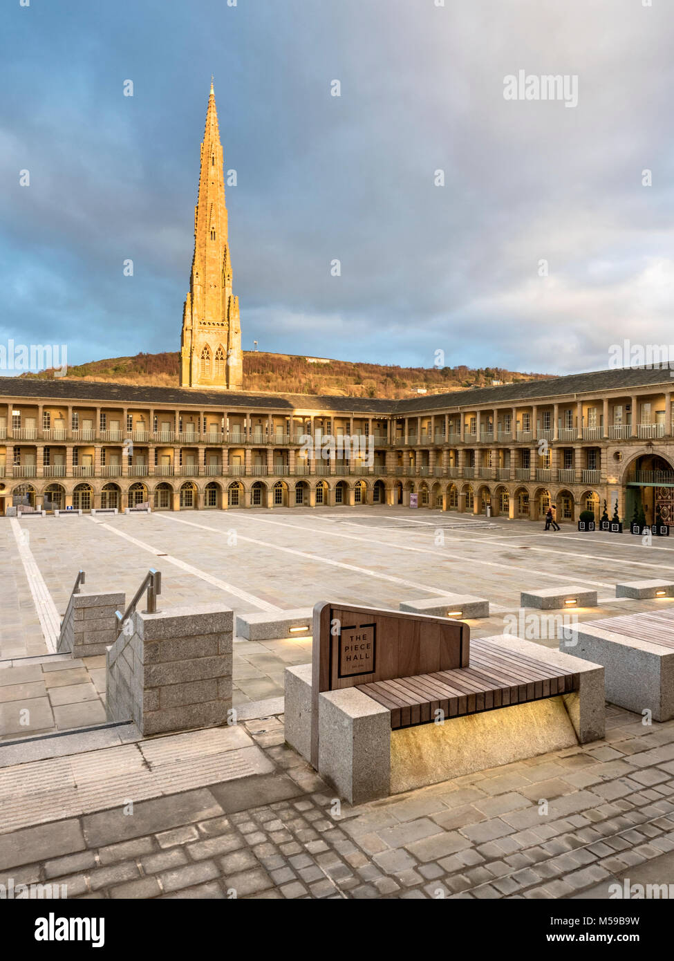 The Piece Hall at Sunset Halifax West Yorkshire England Stock Photo Alamy