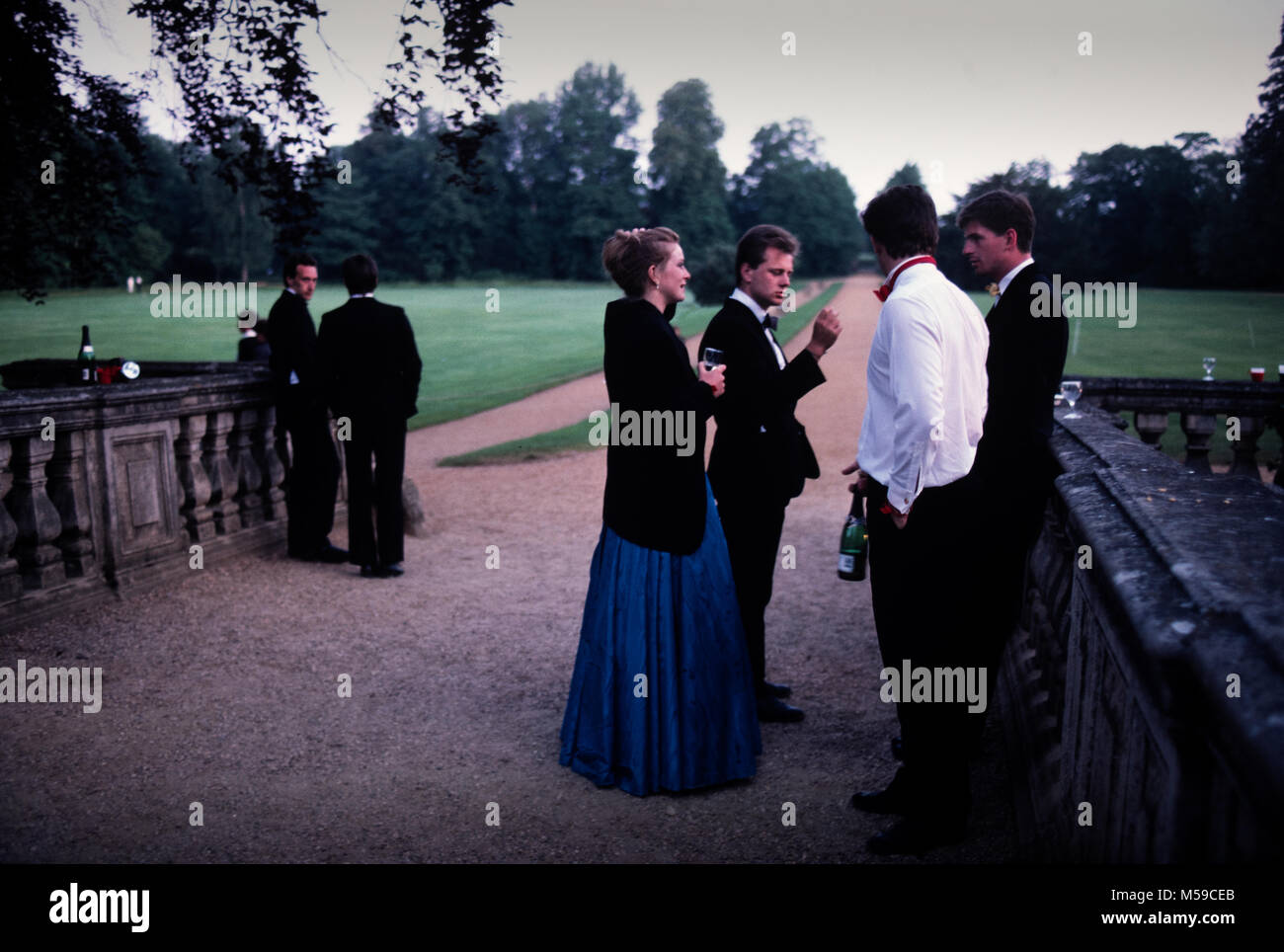 Trinity College Cambridge May Ball 1986 Photographed with permission for Stern Magazine Scanned in 2018 Stock Photo
