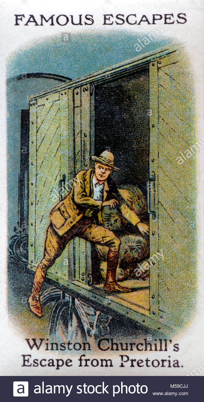 Famous Escapes - Winston Churchill's escape from Pretoria 1899 Stock Photo