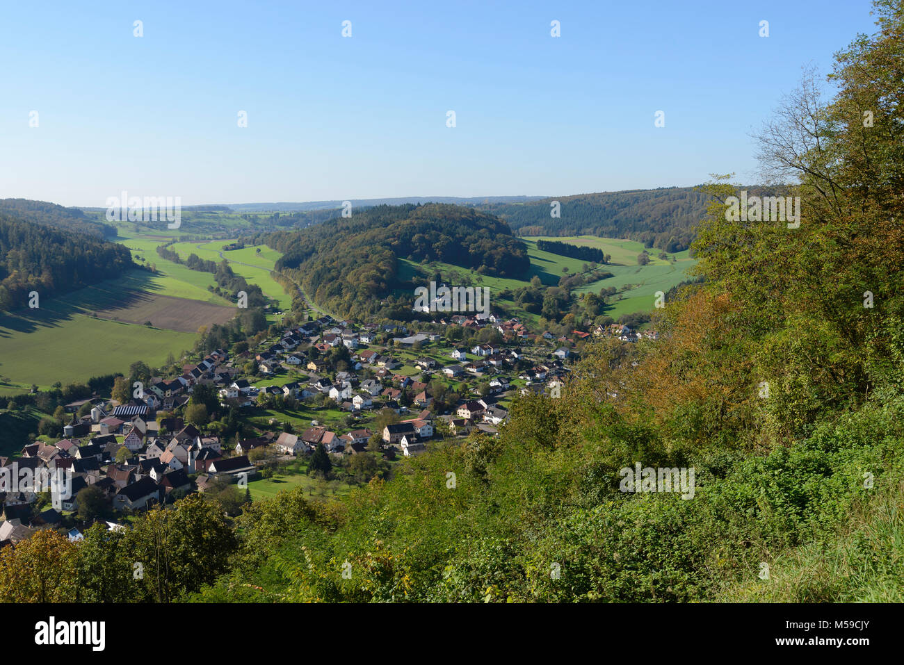 Aussichtpunkt bei Neckargerach, Baden-Württemberg, Deutschland, Europa Stock Photo