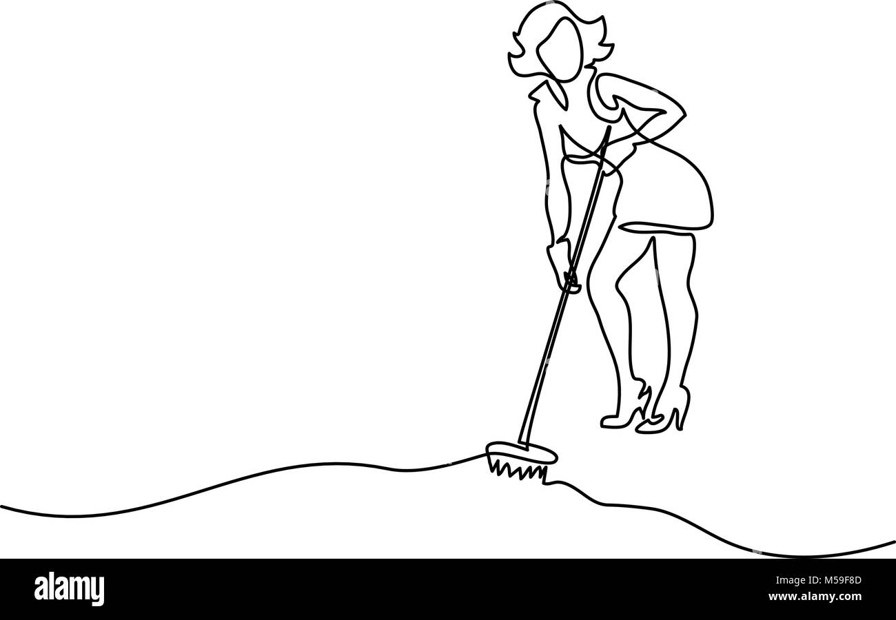 Mopping the floor Stock Vector Images Alamy