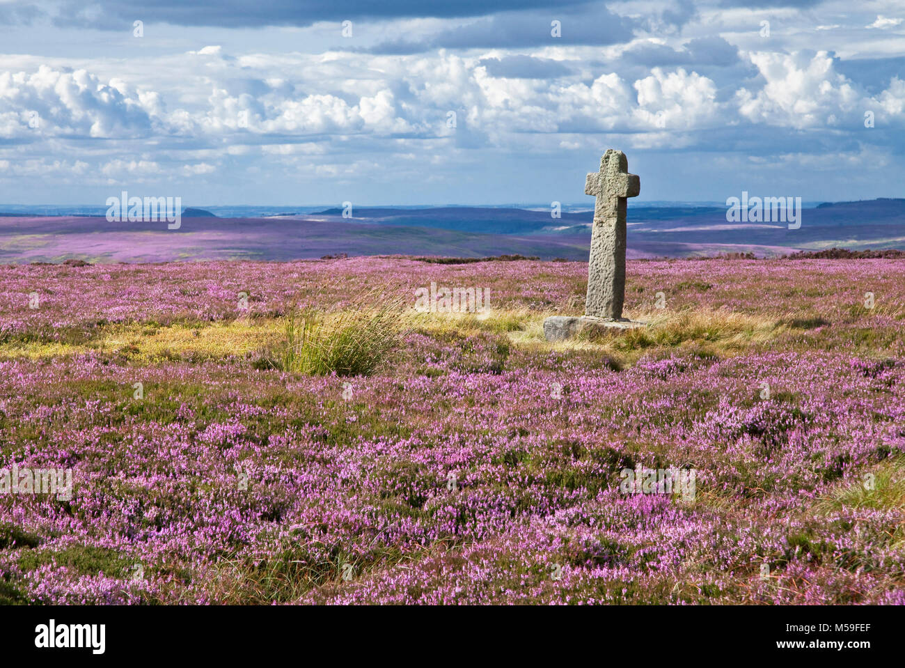 Old Ralph Cross Westerdale Moor North York Moors,North Yorkshire,UK Stock Photo