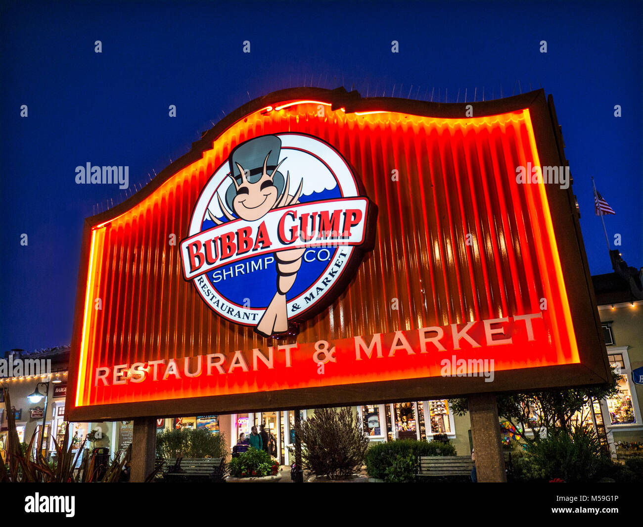 Bubba Gump Shrimp Company popular central tourist coastal Restaurant