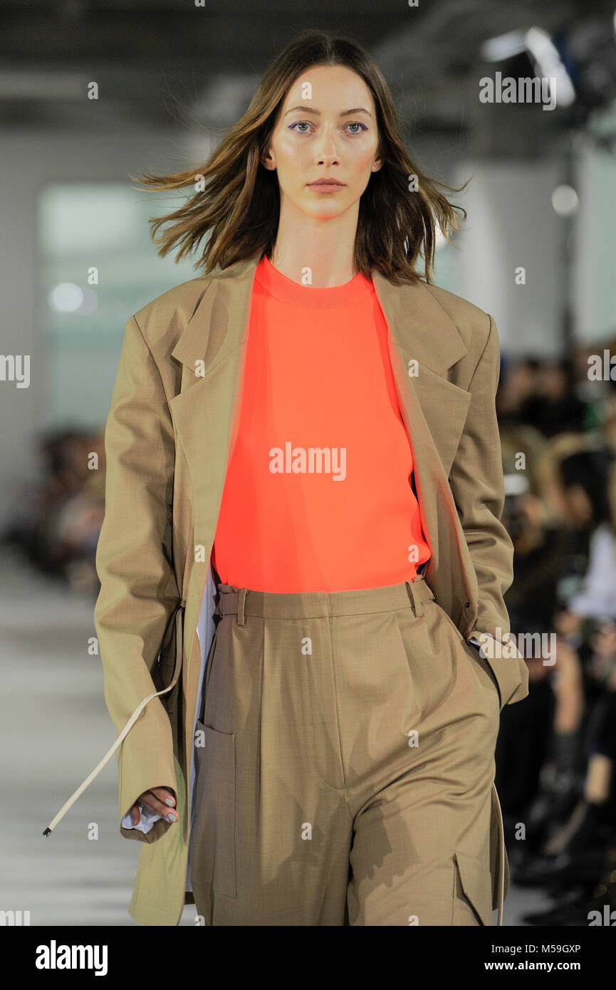 NEW YORK, NY - FEBRUARY 11: Model Alana Zimmer walks the runway at the ...
