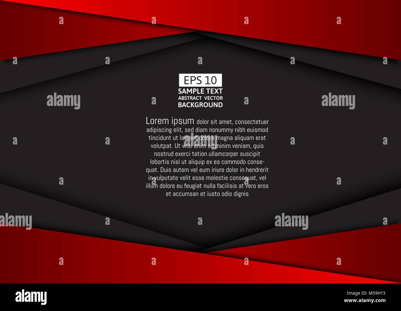 Red geometric on dark vector background vector illustration Stock ...