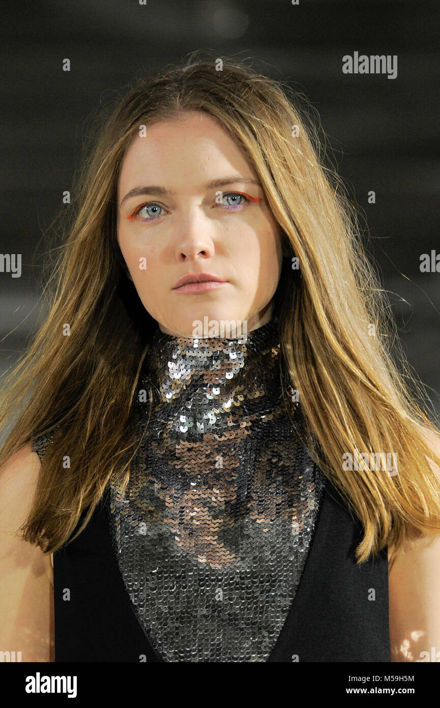 NEW YORK, NY - FEBRUARY 11: Model Vlada Roslyakova walks the runway at ...
