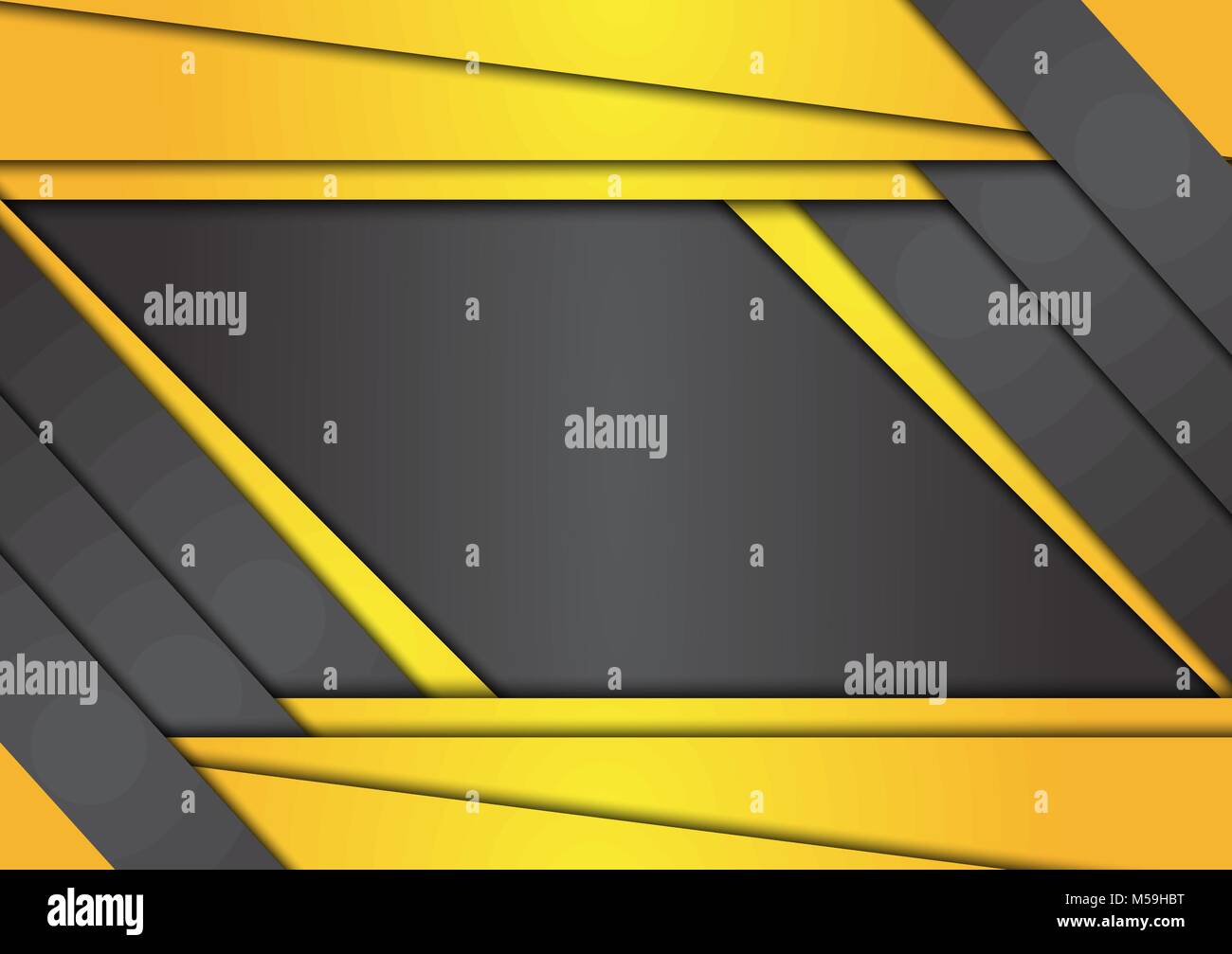 Black and yellow geometric abstract vector background with copy space ...