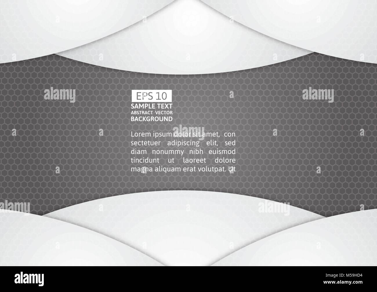 Gray and white geometric abstract vector background with copy space ...
