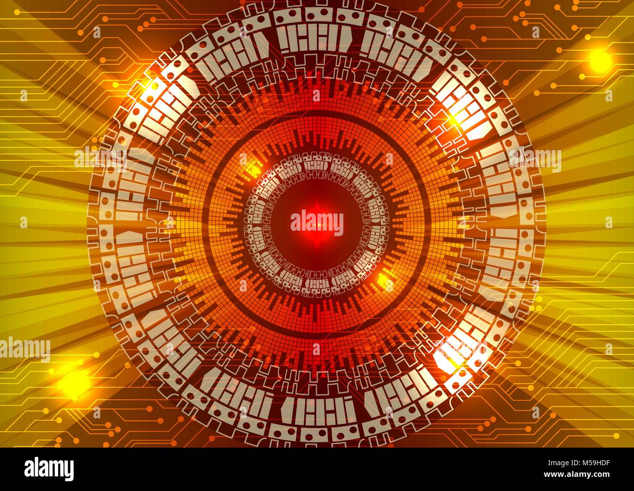 Red vector technology and circuit, abstract background concept Stock ...