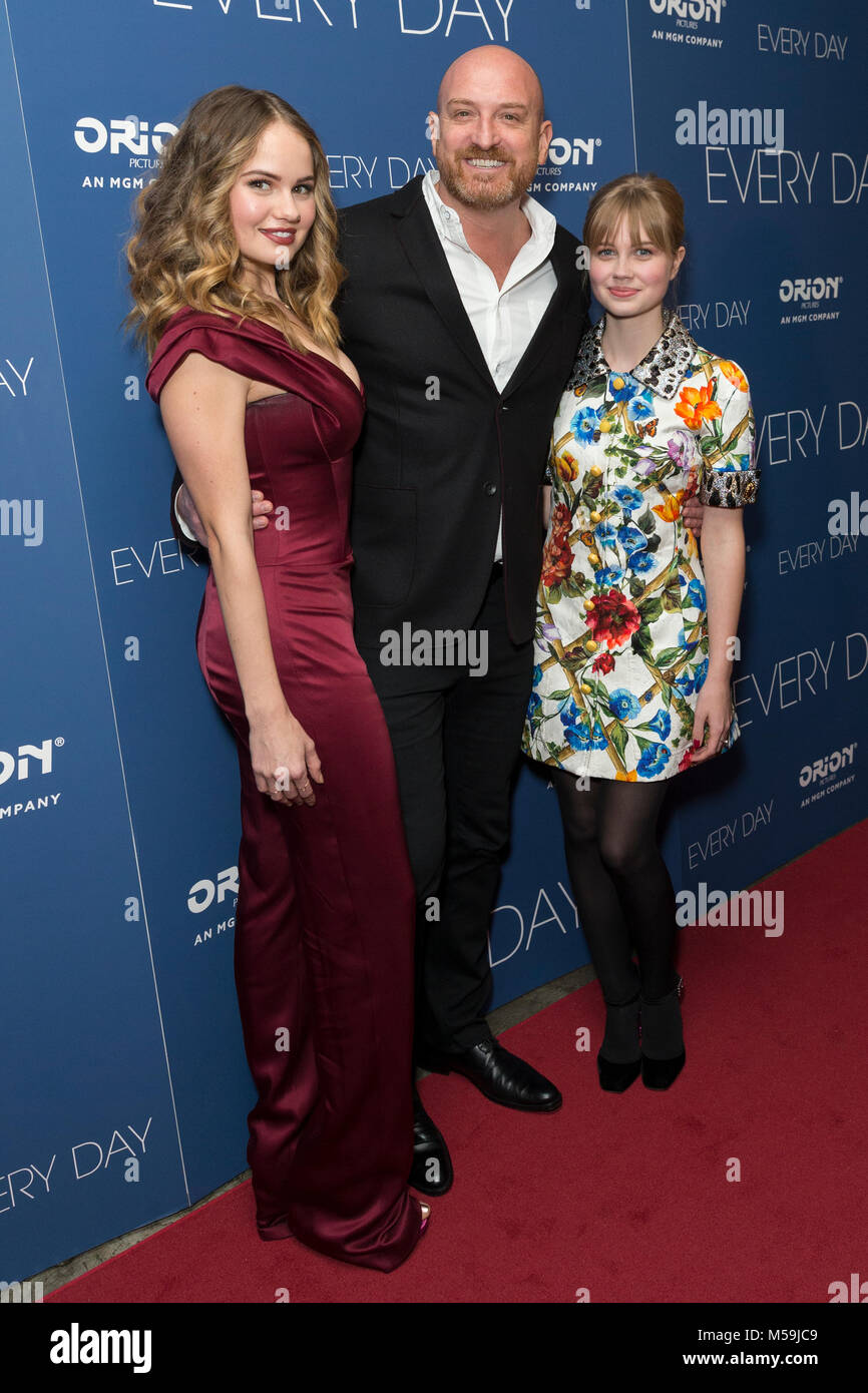 New York, USA. 20th Feb, 2018. Debby Ryan, Michael Sucsy and Angourie