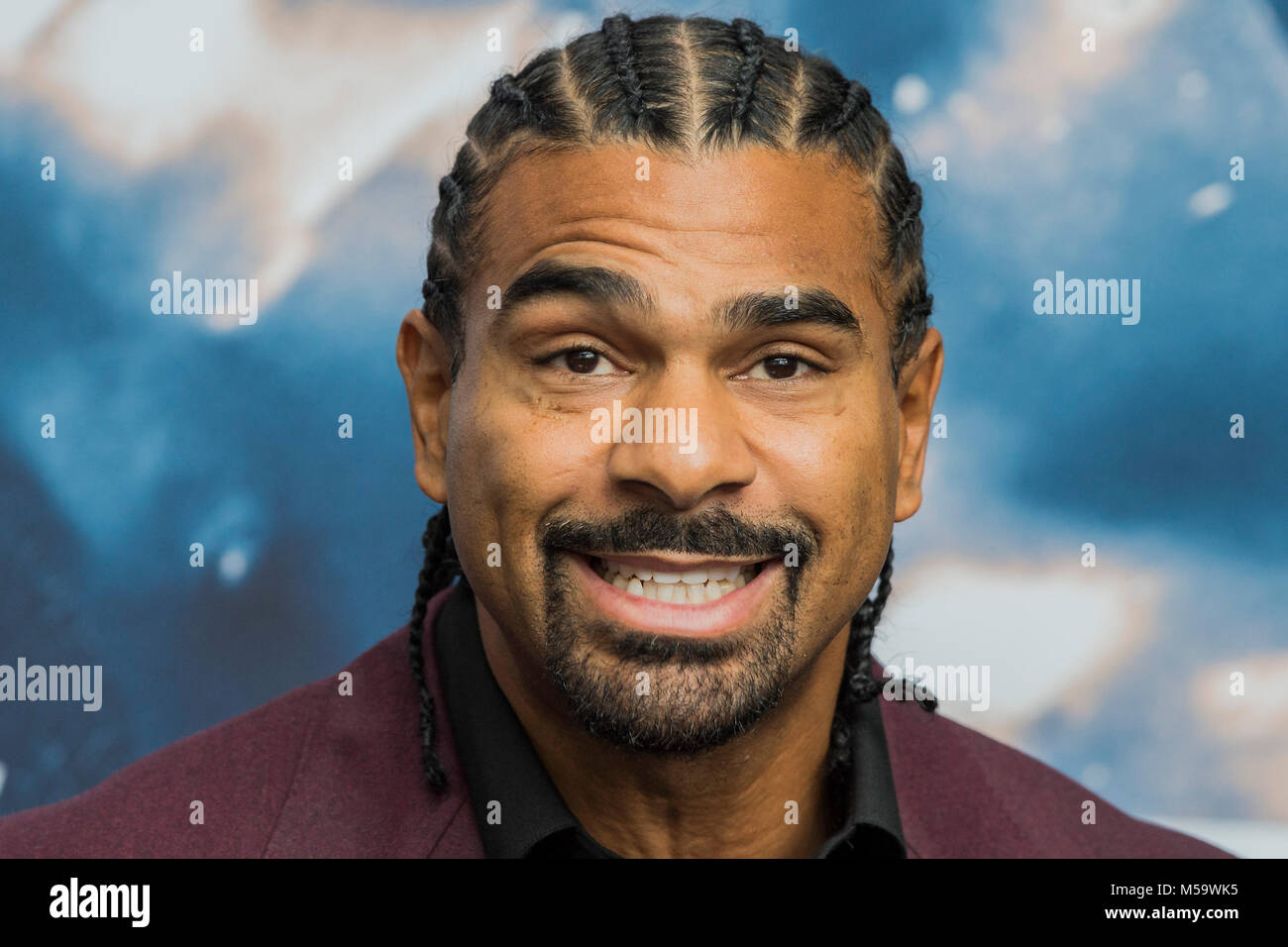 London, UK. 21st February, 2018. Tony Bellew and David Haye (pictured) meet at a press conference at the Park Plaza Westminster Bridge. Organised by Matchroom Boxing and Hayemaker Ringstar ahead of the rescheduled rematch between the boxers at The O2 in London on May 5. London 21 February 2018. Credit: Guy Bell/Alamy Live News Stock Photo