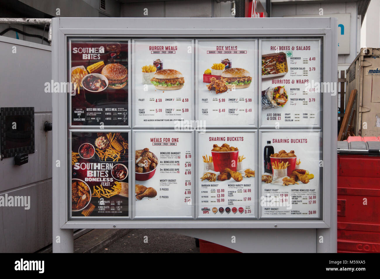 Kfc menu uk hi res stock photography and images Alamy