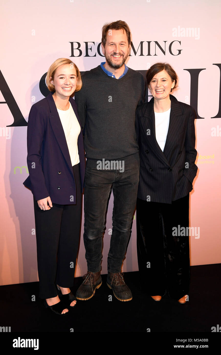 Berlin, Germany. 21st Feb, 2018. Alba August, Henrik Rafaelsen and