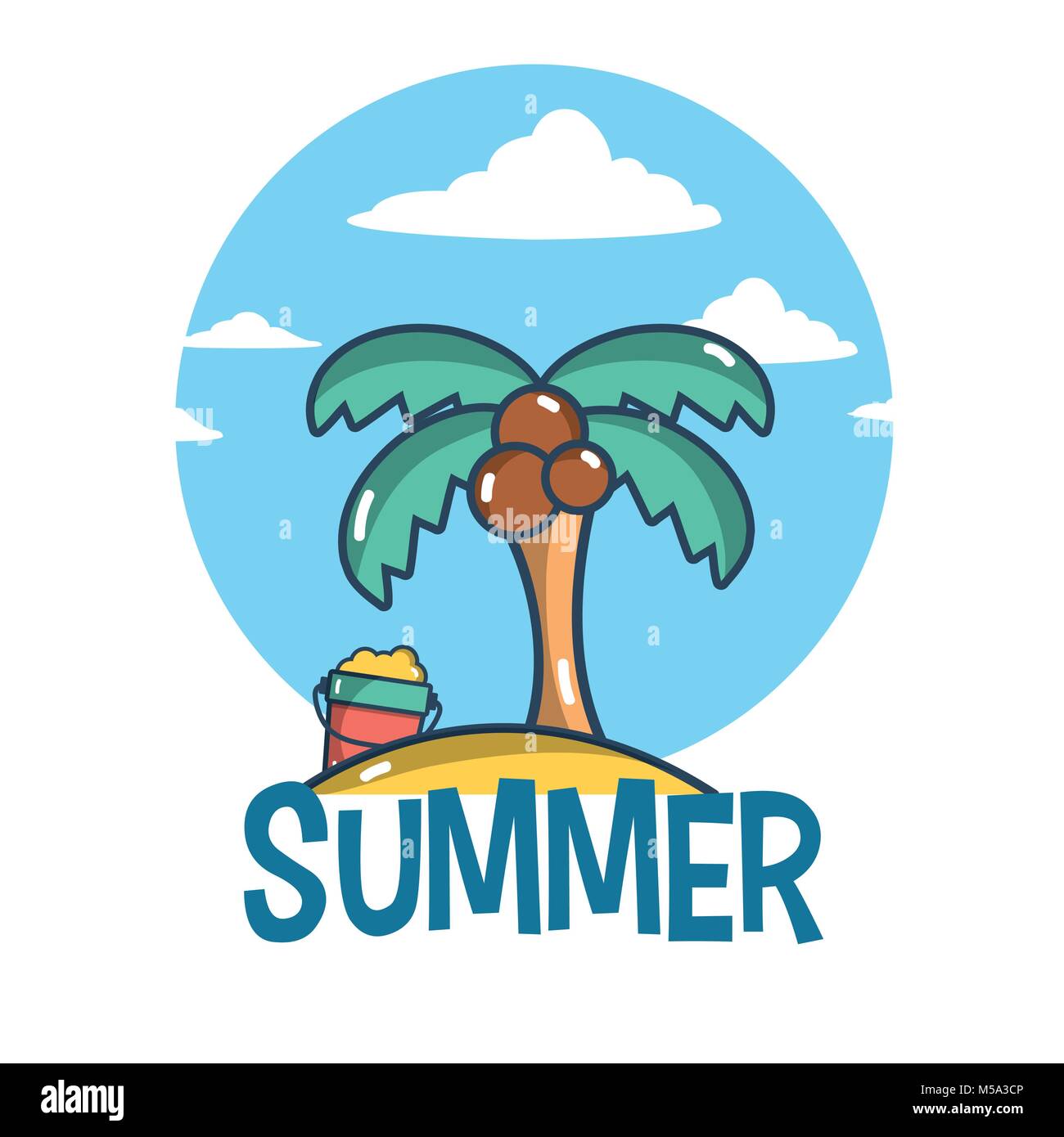 Summer and beach concept Stock Vector Image & Art - Alamy