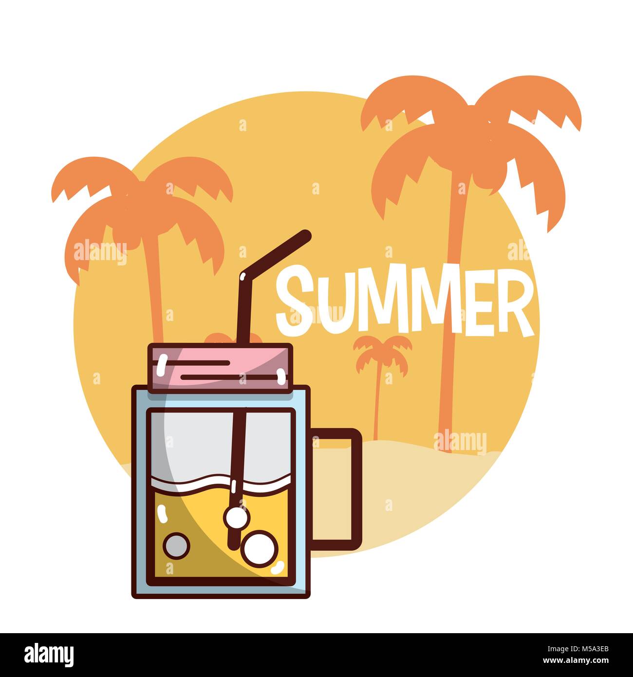 Summer and beach concept Stock Vector Image & Art - Alamy