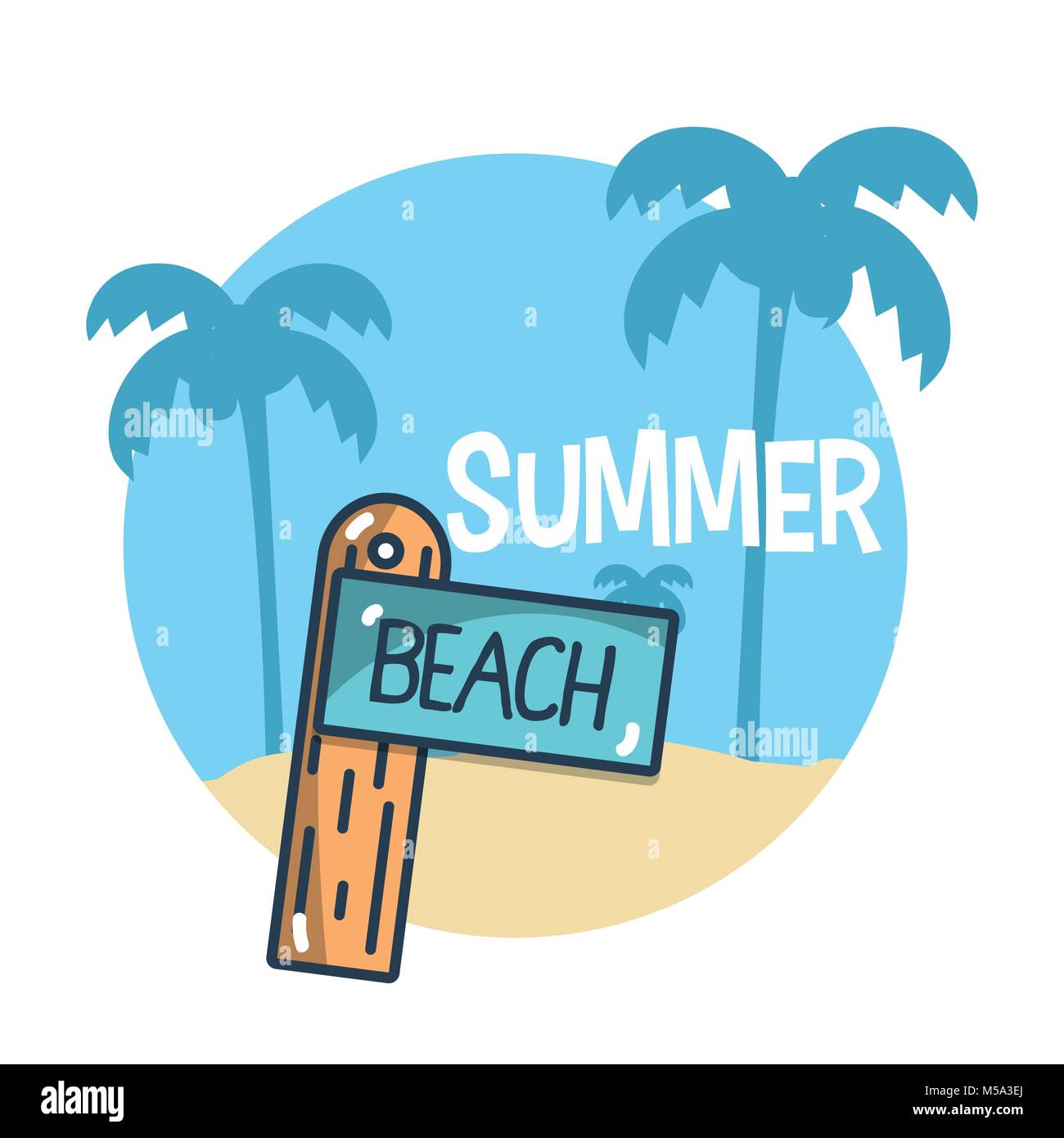 Summer and beach concept Stock Vector Image & Art - Alamy